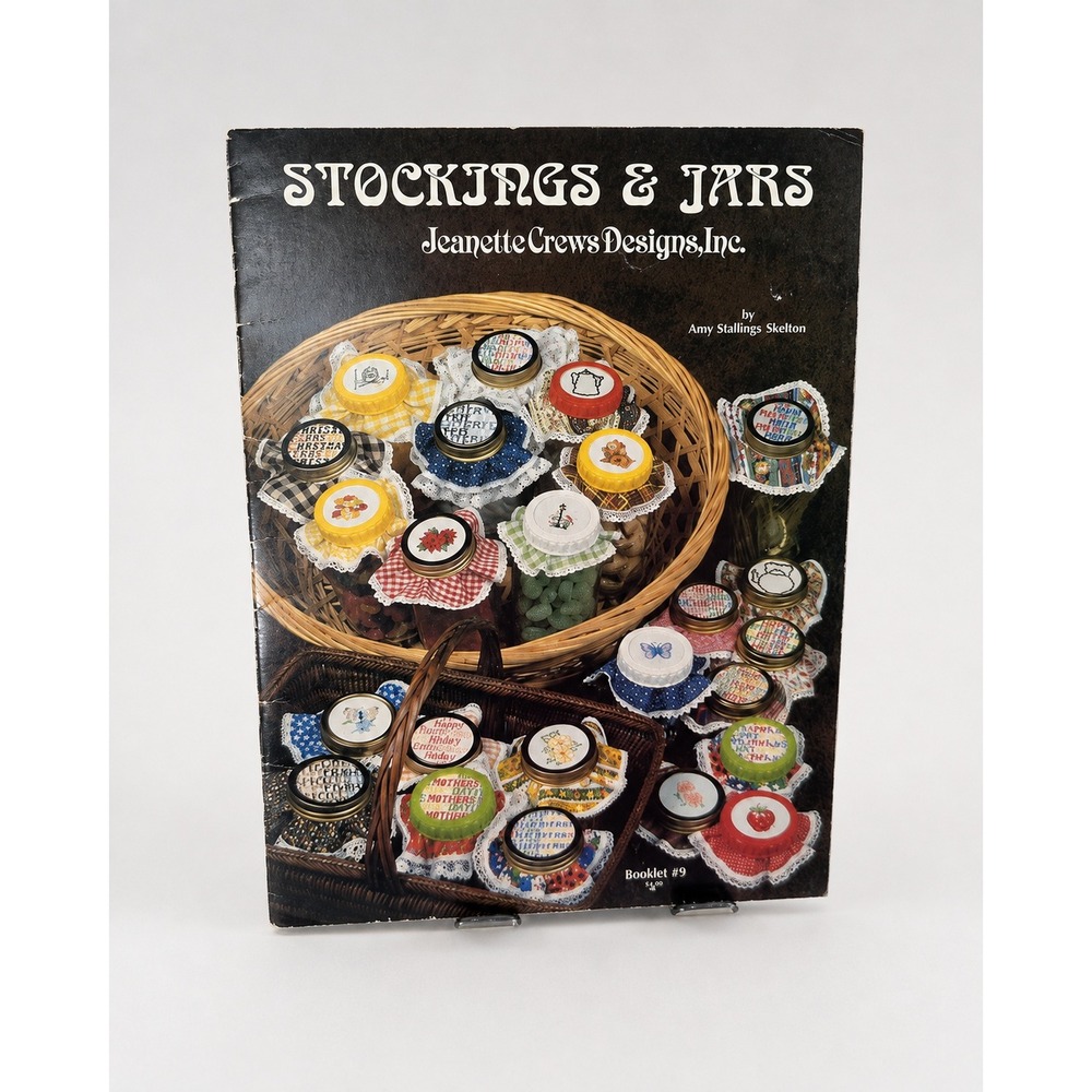 Vintage 1981 Stockings & Jars Cross Stitch Pattern Booklet #9